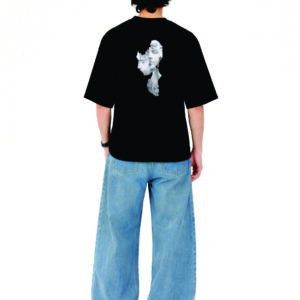 Dual Face Crop Tee – Black